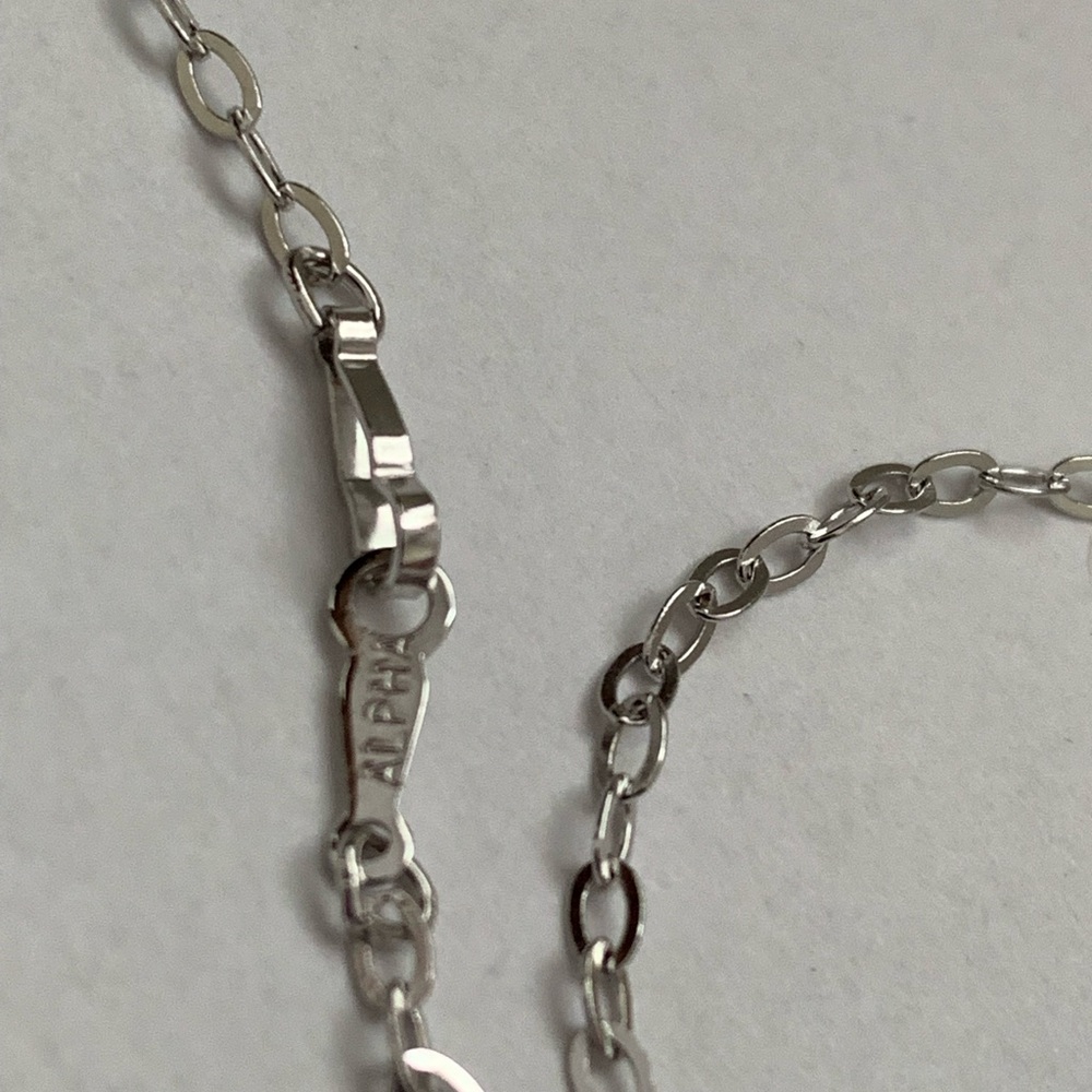 Aquarius zodiac pendant with 18” chain Sterling silver  NEW Vintage - Picture 5 of 11